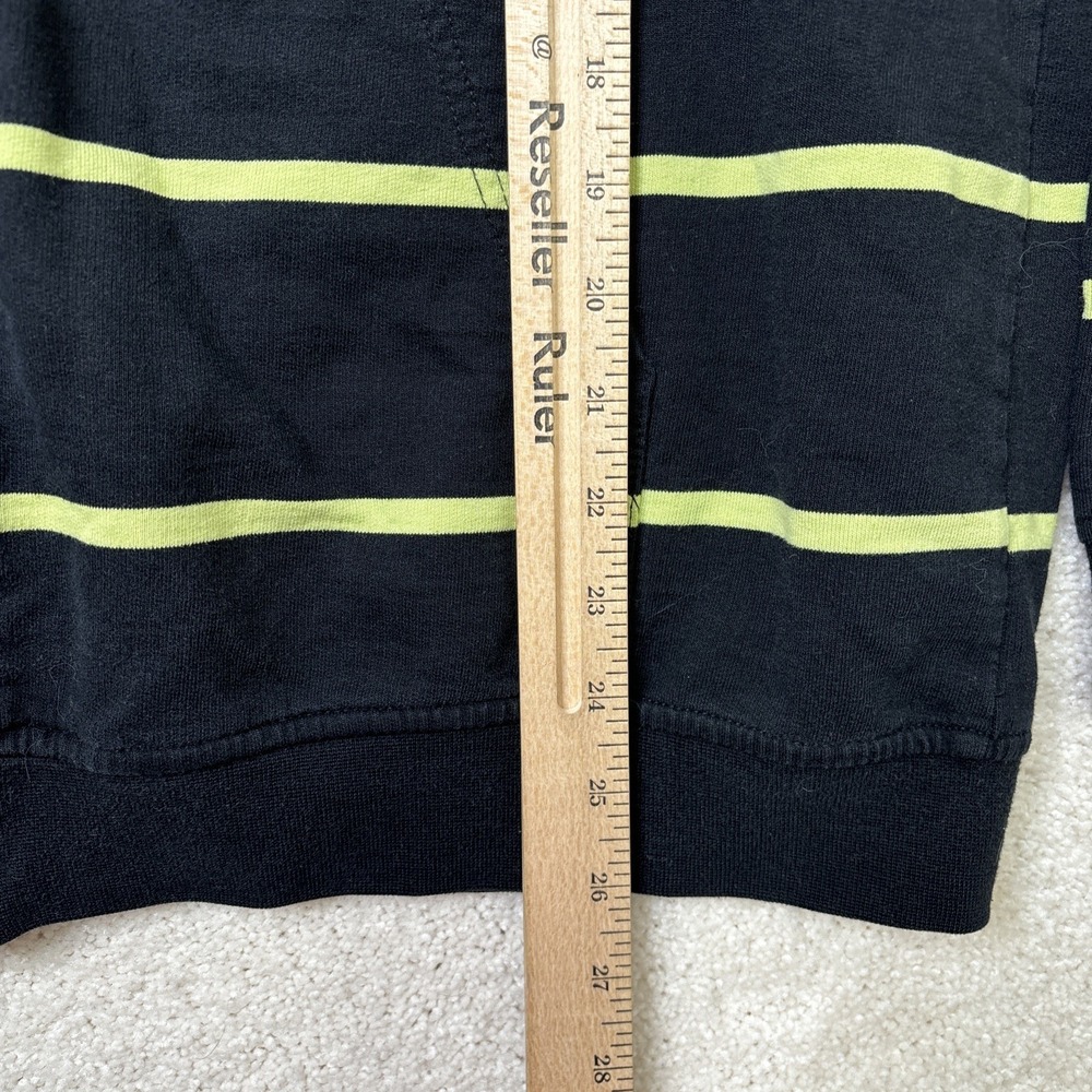 Siegfried & Company Striped Full Zip Hoodie Sweatshirt Men's Large Black Green - Picture 2 of 8